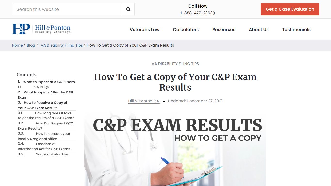 How To Get a Copy of Your C&P Exam Results